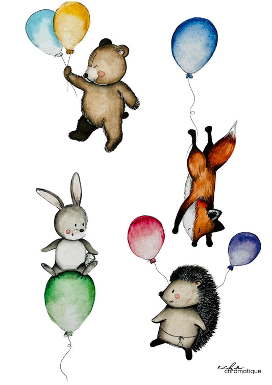 Des copains et des ballons